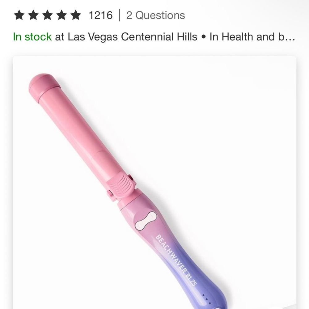 Beachwaver Pink and Purple Hair Curler